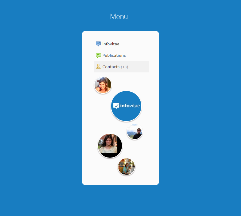 UI/UX - infovitae menu