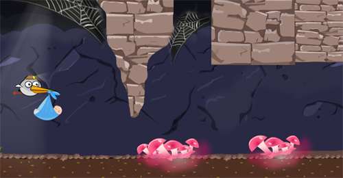 Illustrations, Storky - Cave scene